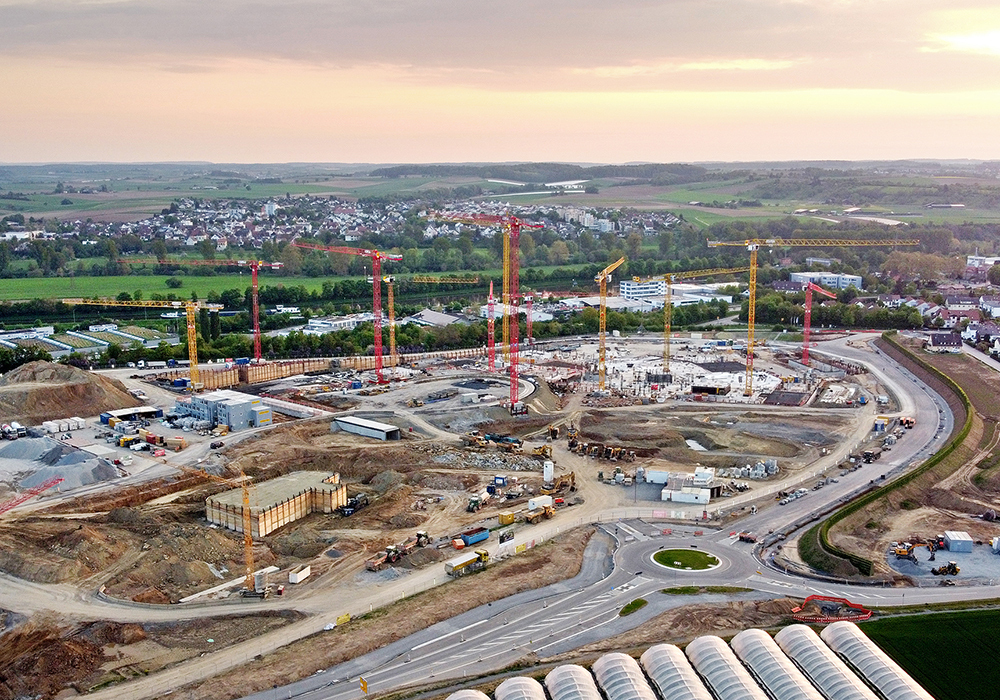 View of the construction site in Bad Friedrichshall